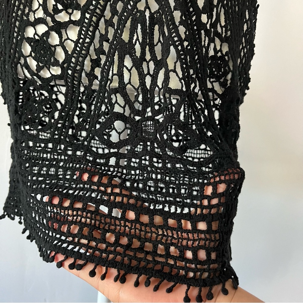Pura Vida Women’s Bathing Suit Cover Up Crochet Lace Bikini Swimsuit Dress Sz M - Picture 7 of 11